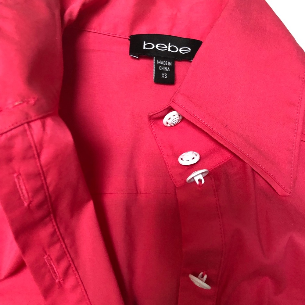 Bebe Button Down Cuffed Short Sleeve - image 2